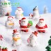 Figuras navideñas de dibujos animados de papá noel y muñeco de nieve con luz LED LU6255