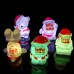 Figuras navideñas de dibujos animados de papá noel y muñeco de nieve con luz LED LU6255