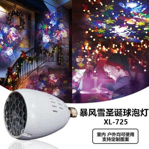 16 imágenes de lámpara de proyección de ventisca navideña LU6367