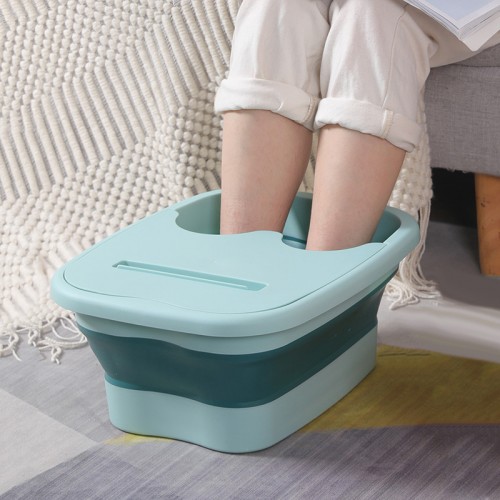Baño de pies y masaje plegable para el hogar (con soporte para teléfono móvil) LU6445-1