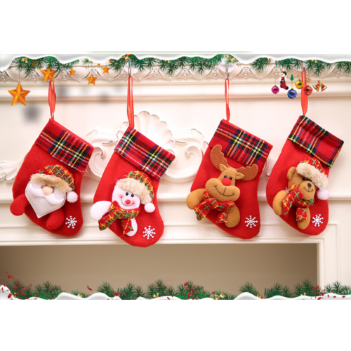 Calcetines colgantes navideños para regalo 9cmx16cm LU646