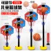 Juego de soporte de baloncesto elevable para niños (puesto de baloncesto+balón de baloncesto+bomba+bolsa de almacenamiento) 115cm LU6501