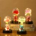 Caja de regalo con rosa, oso y flor eterna (con luces LED) LU6889