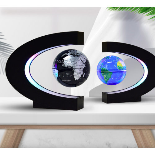 Globo giratorio de levitación magnética de colores LED recargable por USB 20*20*6cm