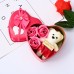 Caja de regalo con oso y rosa LU860