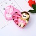 Caja de regalo con oso y rosa LU860