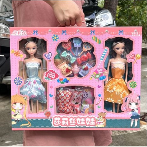 Muñeca barbie  con varios accesorios  LU9008