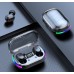 Auricular Bluetooth 5.3 pantalla digital colorido RGB efecto de luz dinámica auricular Bluetooth en la oreja modelo deportivo LY372