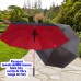 Paraguas sombrilla tamaño JUMBO manual, doble tela, varilla de fibra, mango de fomi