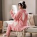 Pijama mameluco rosa con corazones para invierno PIJINF04