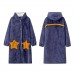 Pijama mameluco azul marino con estrellas para invieno PIJINF05