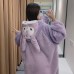 Pijama mameluco de conejo color morado para invierno  PIJINF06