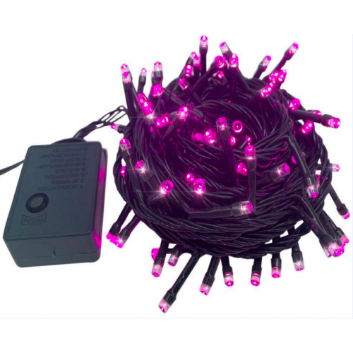 Guirnalda de luces led con 100L de 9M color rosa S-60041