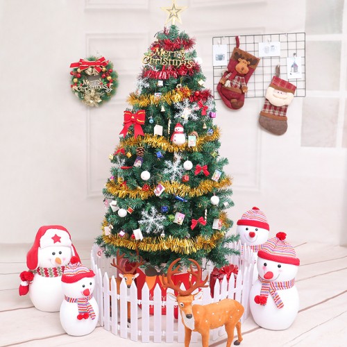 Árbol de Navidad de 2.1M +estrella + mariposa + bola de nieve + santa + bolsa de regalo+ tarjeta de deseos SD006