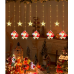 Luces colgantes navideñas con luz led con forma de estrella y papá noel navideños SDD1167