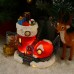 Decoración de centro de mesa de Navidad,diferentes diseños de casitas (bota,orejas de duende,etc) 4 diferentes,con luces led 12.5x8.6x14cm SDD1177