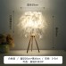 Lámpara de mesa de plumas de tripie de madera 25*40cm SDD1219