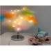 Lámpara de mesa colorida con plumas USB 28*30cm SDD1222