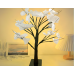 Árbol blanco con luces LED para decorar de 55 cm (pilar para baterías + USB)  SDD1229