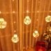 Serie de luces led para cortina con diseño de árbol de navidad con 10 colgantes impermeable,Luces cálidas/colores.DE 3*1M SDD135