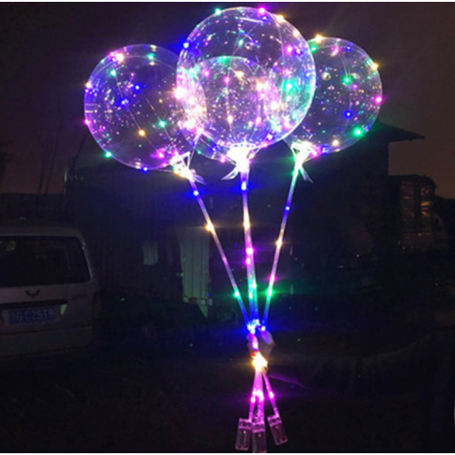 Globo burbuja transparente con luz LED con 24 pulgadas con serie de luz 3 metros de pila SDD301