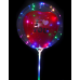 Globo transparente con corazón y luz LED 70cmx40cmx40cm SDD303