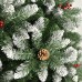 Árbol navideño con puntas nevadas y adornos de piñas y frutos 120cm SDS116