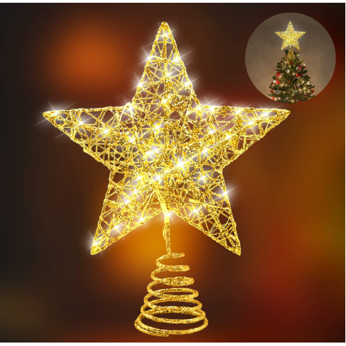 Adorno de estrella para árbol de navidad no incluye pilas SDS40 4