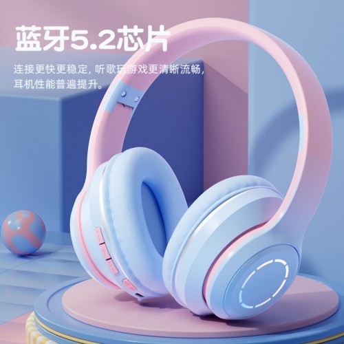 Audífonos de diadema bluetooth en colores degradados ST99
