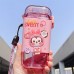 Botella de agua cuadrada con popote y correa Minnie&Mickey 280ml SYU-VAS