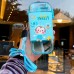 Botella de agua cuadrada con popote y correa Minnie&Mickey 280ml SYU-VAS