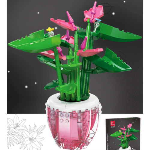 Lego creator, set construcción flor palma rosa 257pz TOY751