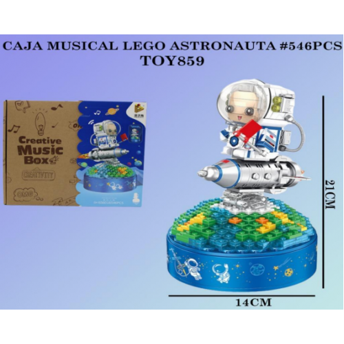 LEGO ASTRONAUTA,CAJA DE MUSICA,CON LUZ,CON 546 PZS TOY859