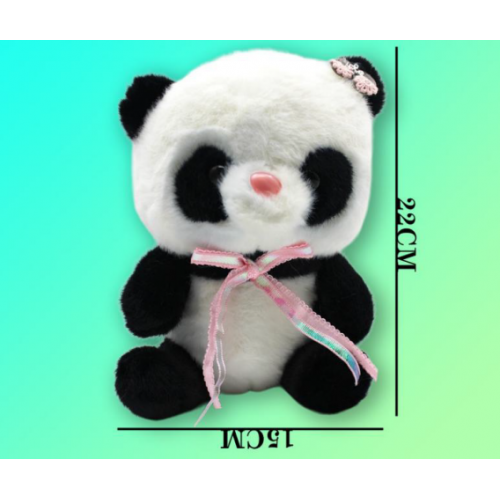 Peluche de oso panda con moño 22*15 cm TOY883