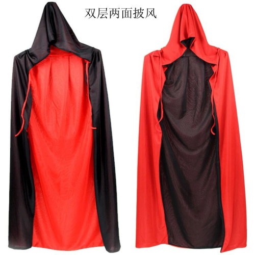 Capa para halloween doble vista en negro y rojo 90CM WS149