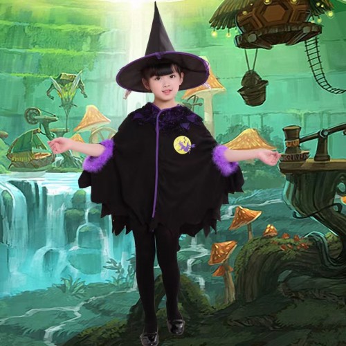Disfraz infantil de brujita para Halloween de 110cm-140cm 