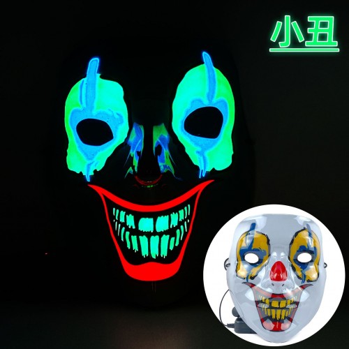 Máscara luminosa de payaso para halloween tamaño 22*18cm WS85