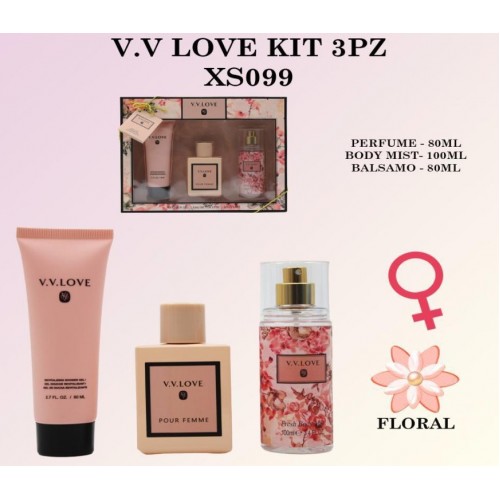 Kit de perfumes Bloom,50ml+100ml+80ml+shower gel XS099
