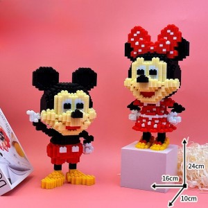 Bloques de construcción de Mickey y Minnie Mouse 25cm ZO1006