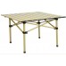 Mesa para jardín en color beige de aluminio plegable 55*55*50CM ZZ01